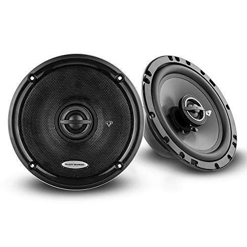 Black Diamond DIA-65.2 6.5" Car Coaxial Speakers 2 Way 120 Watts 4-Ohm Stereo Replacement Upgraded 6.5 Door Speakers - Removable Grill Included (Sold in Pairs)