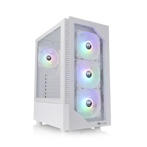 Thermaltake View 200 Plus ARGB TG Mid Tower Case Snow Edition, CA-1X3-00M6WN-01