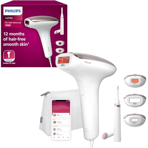 Philips Lumea IPL Hair Removal Device (AU Power Plug) with SmartSkin Sensor, Body, Face, Bikini Attachments, Pen Trimmer, White, BRI923/00