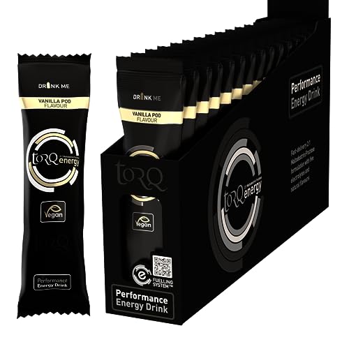 TORQ Unisex's Organic Energy Drink Single Serve Sachets, Vanilla Pod, 15 x 33g