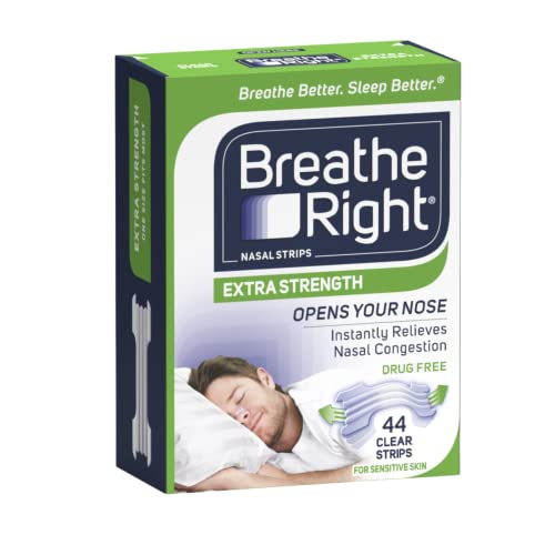 Breathe Right Clear Nasal Strips Extra 44 Pack
