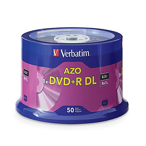 Verbatim DVD+R DL 8.5GB 8X with Surface - 50pk Spindle
