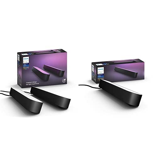 Philips Hue Play 2-Pack, White & Colour Ambiance Smart LED Bar Lights + Philips Hue Play Extension/Add-on