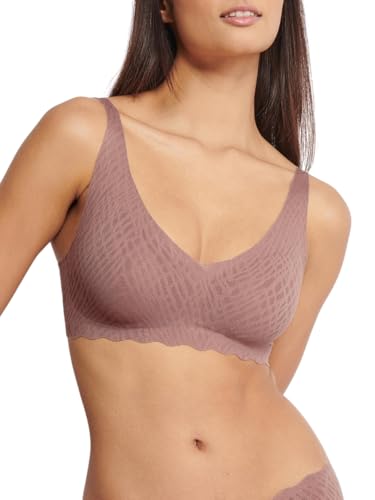 Sloggi Women's Zero Feel Bliss Soft Bra, Cacao, L