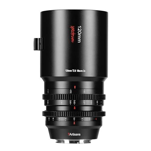7artisans 120mm T2.9 Macro 2X Cine Lens, Full-Frame, 270° Extended Focus Throw, 2X Magnification, T2.9 Bright Aperture, Compatible for Nikon Mount Z Series Z9,Z62,ZF,Z7,Z72,Z6