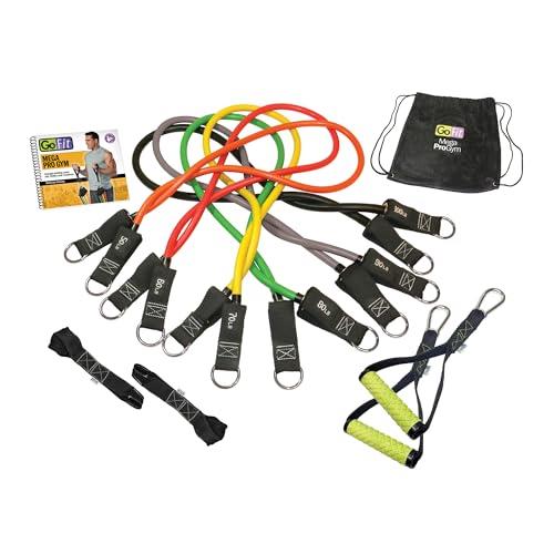 GoFit ProGym Extreme – Portable Home Gym Set with Resistance Tubes, Handles, Ankle Straps, Door Anchors