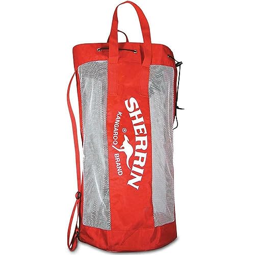 Sherrin Training Football Carry Bag, red/White, 18 Full Sized Footballs