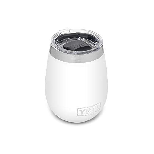 YETI Rambler 10 oz Wine Tumbler, Vacuum Insulated, Stainless Steel with MagSlider Lid, White