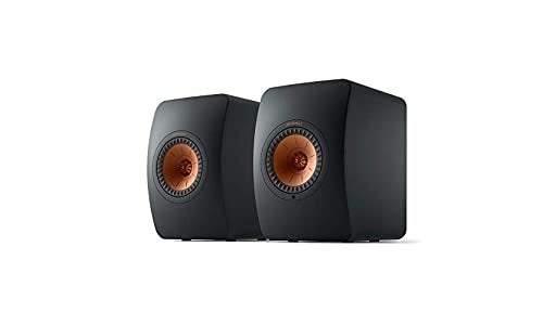KEF LS50 Wireless II Bookshelf Speaker (Pair, Carbon Black)