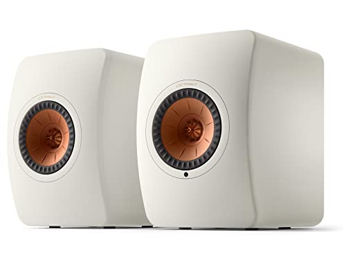 KEF LS50 Wireless II Bookshelf Speaker (Pair, Mineral White)