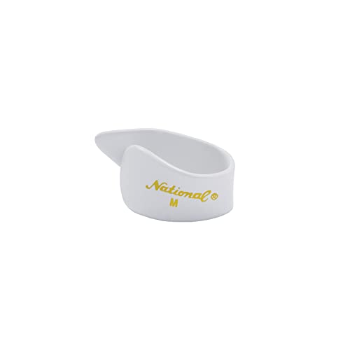 D'Addario National Thumb Picks for Guitar & Banjo, Medium, Celluloid White, Pack of 4