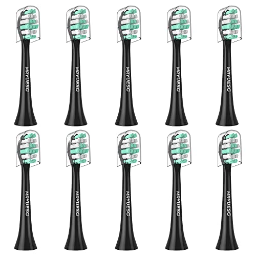 MRYUESG Replacement Heads Compatible with Philips Sonicare 10 Pack, Electric Tooth-Brush Head for Phillips, Black
