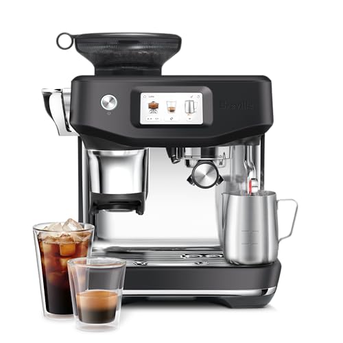 Breville the Barista Touch Impress Coffee Machine, Espresso Machine with Coffee Grinder (BES881BTR) - Black Truffle