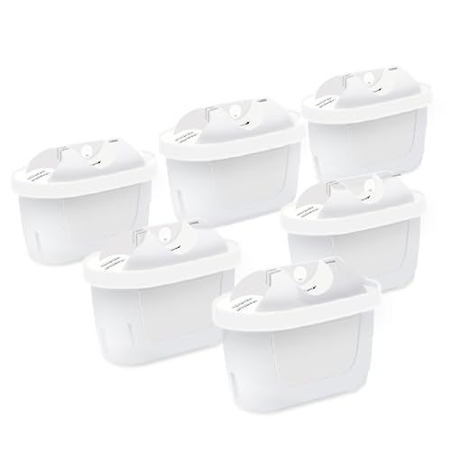 Water Filter for All BRITA,Compatible with Brita Maxtra/Mava,Maxtra+, Fit for Mavea,Marella jug Pitcher Replacement Cartridge, Reduce Limescale and Impurities. … (6)
