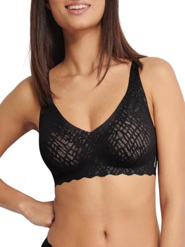 Sloggi Women's Zero Feel Bliss Soft Bra, Black, S