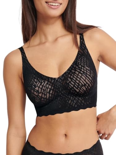 Sloggi Women's Zero Feel Bliss Bralette Bra, Black, XXL
