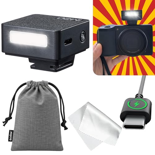 Godox IM20 Mini Camera Flash for Sony ZV1 ZV-1 ZV-E10 ZVE10, Godox Mini Flash for Ricoh GR III Ricoh GR3, External Flash for Canon Sony Nikon Pentax Panasonic Olympus Camera with Center Pin Hot Shoe