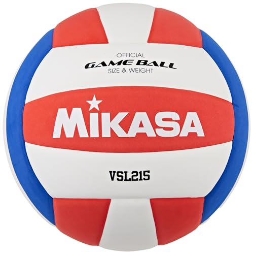 Mikasa Competitive Class Volleyball, Unisex-Adult, Mikasa Competitive Class Volleyball (Red/White/Blue), VSL215USA, red/White/Bule, One Size