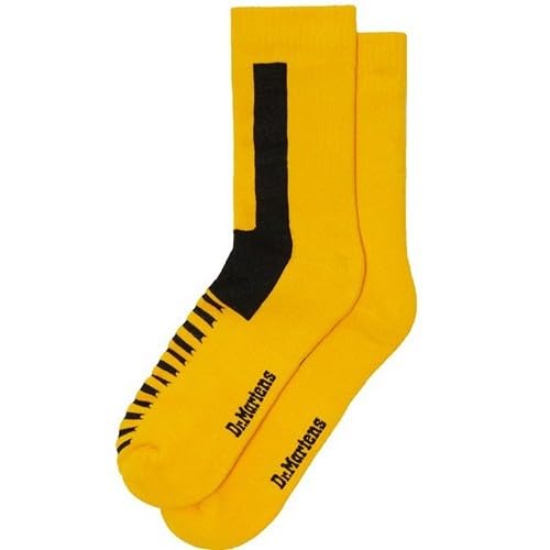 Dr. Martens Double Doc Cotton Blend Socks, Yellow/Black, Small/Medium