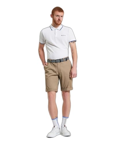 Ben Sherman Men's Signature Chino Short, Stone, 38
