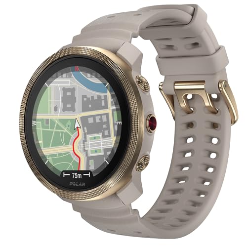 Polar Vantage M3 – Multi-Sport Smartwatch with AMOLED Display, Dual-Frequency GPS, Turn-by-Turn Navigation, Up to 7-Day Battery Life, Greige Gold