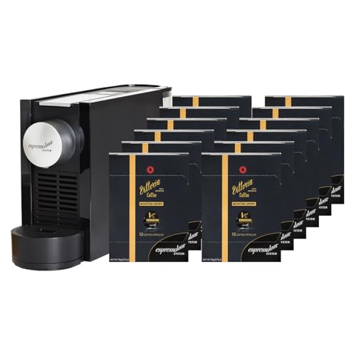 Espressotoria Piccolo Coffee Capsule Machine Bundle - Includes 144 Vittoria Mountain Grown Blend Coffee pods