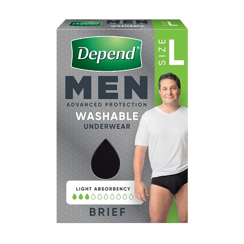Depend Men Washable Incontinence Underwear Large