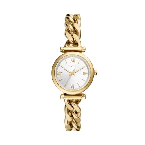 Fossil Women's Carlie Three-Hand Stainless Steel Watch, ES5329, Gold, 28 mm