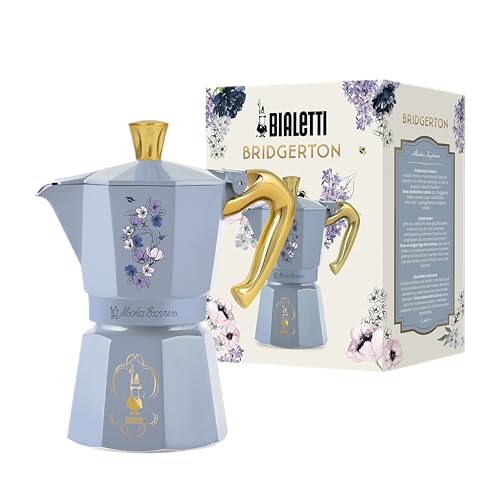 Bialetti MOKA EXPRESS BRIDGERTON 6 CUPS NOT INDUCTION 6 CUPS (270ml) ALUMINIUM SKY BLUE