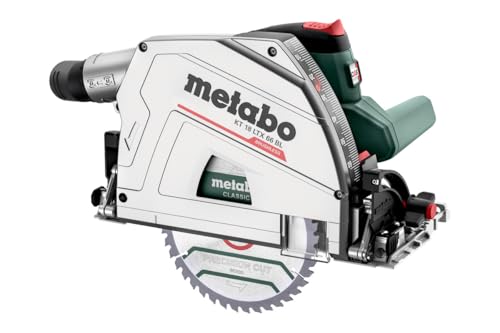 Metabo 18 V Brushless Plunge Cut Circular Saw, 165 mm Diameter x 66 mm Cut Depth (Skin Only)