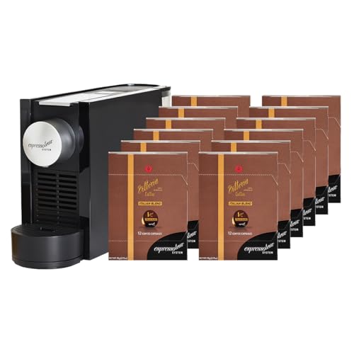 Espressotoria Piccolo Coffee Capsule Machine Bundle - Includes 144 Vittoria Italian Blend Coffee pods