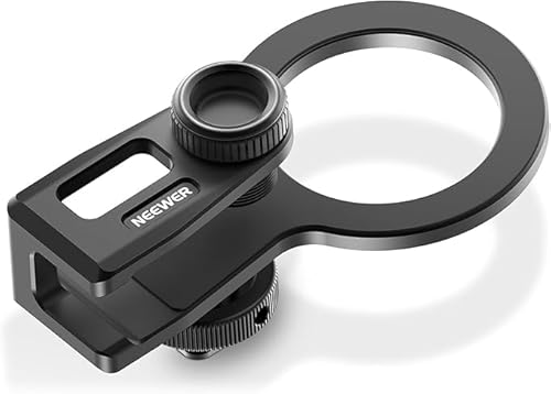 NEEWER SSD Holder with Detachable Cold Shoe for Portable SSD 0.3"-0.6"/8-16mm Thick， Compatible with MagSafe iPhone 16 15 Samsung T9 T7 T5 for SanDisk for Lexar Compatible with SmallRig Cage， PA085