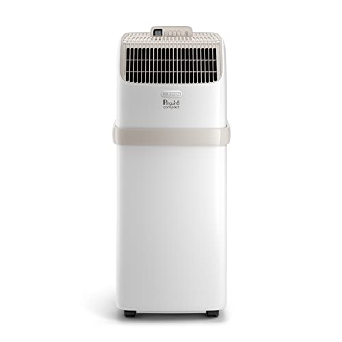 De'Longhi Pinguino Compact ES72 CLASSIC, Silent Portable Air Conditioner 8.300 BTU/h, for Rooms up to 60m3, Dehumidifier, 24 Hour Timer, Energy Class A, Gas R290, 2.1 kW, Beige