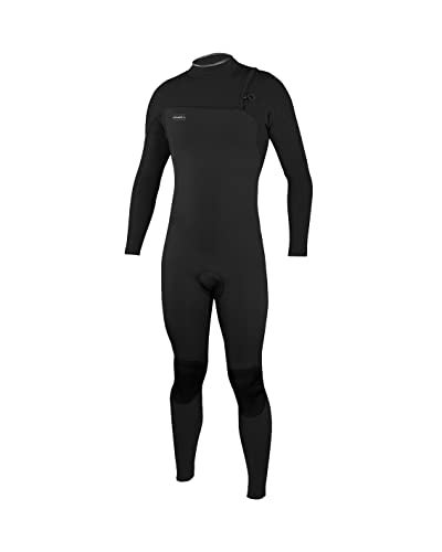 O'Neill Men's Hyperfreak 4/3mm Zipless Full Wetsuit, Black/Black, Medium Short