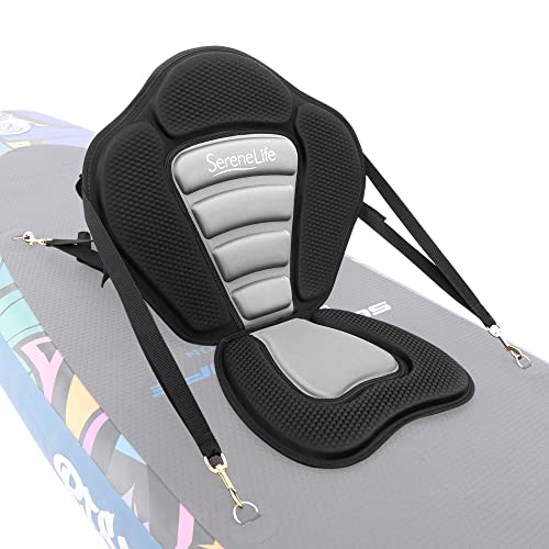 SereneLife Detachable Universal Paddle-Board Seat - Adjustable Paddle Board Seat, Form-Fitting Design for All Body Sizes, Large & Small, Compatible for Kayaks, Rowboats, Fishing Boats - SLSUPST15