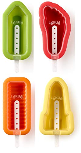 Lekue Ice Cream Mould Iconic 4 Pieces, Multicolour, 3400231S01U150