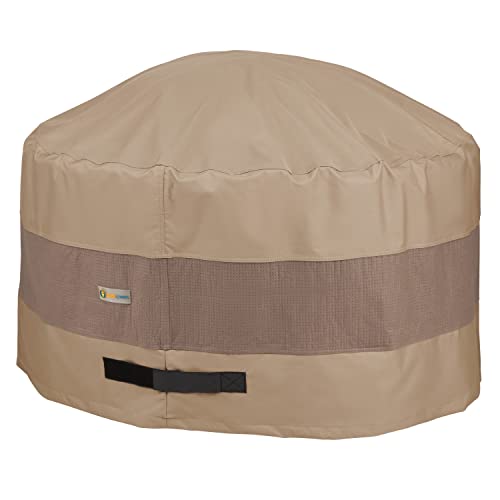 Duck Covers Elegant Waterproof 34 Inch Round Fire Pit Cover, Outdoor Firepit Cover