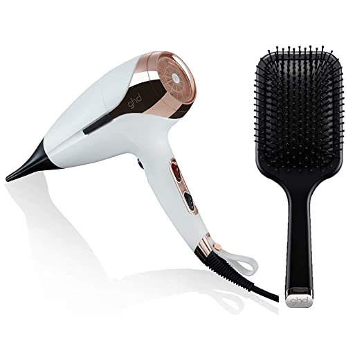 ghd Helios Hairdryer and Paddle Brush Value Set (White)