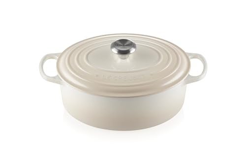 Le Creuset Enameled Cast Iron Signature Oval Dutch Oven, 5 qt, Meringue