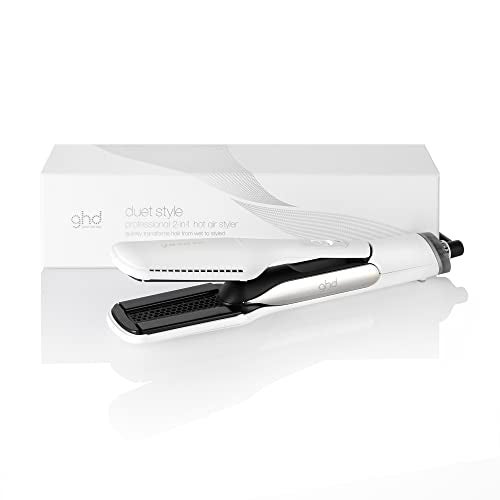 ghd Duet Style, 2-in-1 Hair Dryer and Hair Straightener, Transform Hair From Wet To Dry In One Tool, On All Hair Types, Lengths And Textures, White (AU Plug)