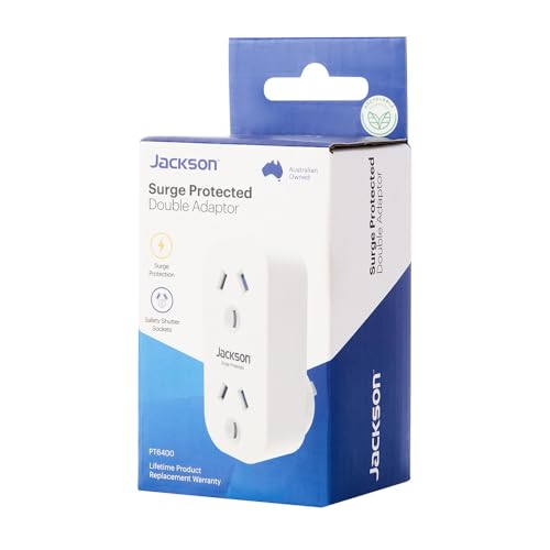 Jackson Surge Protected Double Adaptor