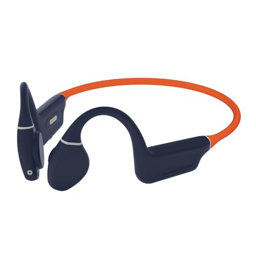 Creative Outlier Free Pro+ Wireless Waterproof Bone Conduction Headphones with Adjustable Converters, Built-in 8GB MP3, Up to 10 Hours Battery Life, Built-in Microphone (Blue and Orange)