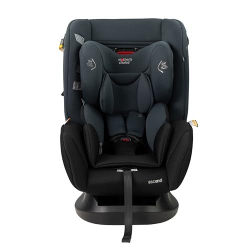 Mother's Choice Ascend Convertible Car Seat-Titanium Grey, Most Compact 0-8 year old Car Seat, Air Protect, 30 months Extended Rearward Facing, Machine Washable , Magnetic Holders for Easy In & Out Access
