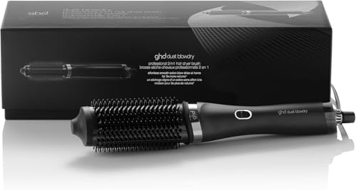 ghd duet blowdry 2-in-1 Blow Dryer Brush - Revolutionary Hair Dryer and Volumizer for Effortless Blowouts - Hot Air Brush to Dry & Style Simultaneously - No Heat Damage - Black