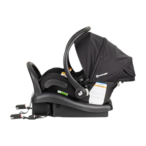 Maxi COSI Mico Plus Baby Capsule Isofix- Onyx, Air Protect Infant Car Seat with Superior Side Impact Protection, Extendible UPF 50+ Sun Canopy, Water Resistant Hood, and Travel System Compatibility