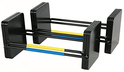 POWERBLOCK Elite EXP 50-70 lb. Dumbbell Kit, Stage 2 Expansion Kit, Only Compatible After Stage 1 Elite EXP Adjustable Dumbbells Purchase, Durable Steel, Innovative Workout Equipment, 20 lbs, Black