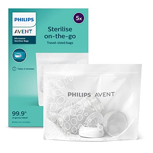 Philips Avent Microwave Steam Steriliser Bags, 5-pack, SCF297/05, Packaging may vary