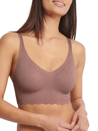 Sloggi Women's Zero Feel Bliss Bralette Bra, Cacao, L
