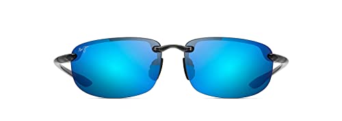 Maui Jim Unisex Ho'okipa Polarised Sunglasses, Smoke Grey/Blue Hawaii, 64 mm