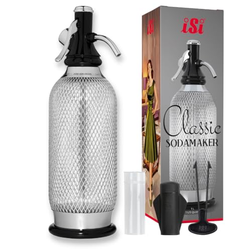 iSi Classic Stainless Steel Mesh Sodamaker, 1 Liter Capacity